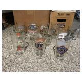 12 GLASS BEER ADV. GLASSES WICKED, CHIMAY, ETC.