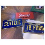 STONEYï¿½S  BEER PLATE WITH OTHER VINTAGE PA PLATES