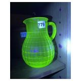 VASELINE URANIUM GLASS PITCHER