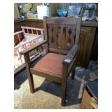 MISSION OAK STYLE ARMCHAIR