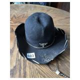 CHILDS SIZE COWBOY HAT, EMBROIDERED DICKY