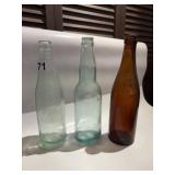 INDEPENDENT BREWING AND BROWN EMBOSSED BOTTLES