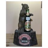 GRIZZLY BEER STAND W/ BOTTLE