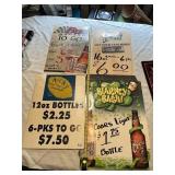 CARDBOARD BEER SIGNS