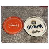 SCHAEFER AND OLYMPIA BEER TRAYS