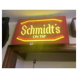 SCHMIDT ON TAP LIGHT UP SIGN TWO COLOR