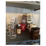 ASSORTED BEER CUPS AND MUGS