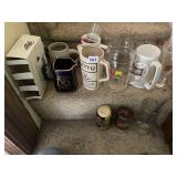 ASSORTED BEER CUPS AND MUGS