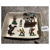 DIECAST HORSES AND NATIVE AMERICAN FIGURES,