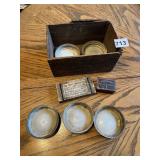 GLASS ZINC LIDS, ANTIQUE ATLANTIC WHITE CHALK