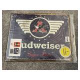 BUDWEISER LAGER BEER 2 TIN  SIGNS