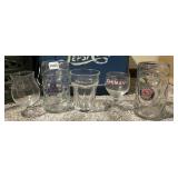 5 ASSORTED BEER GLASSES