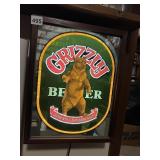 GRIZZLY BEER LIGHT UP ADVERTISEMENT SIGN