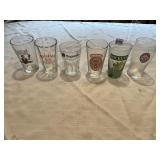 6 BEER GLASSES