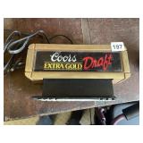 COORS EXTRA GOLD DRAFT 10-INCH-WIDE BEER SIGN