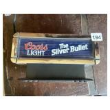 COORS LIGHT THE SILVER BULLET SIGN