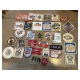 BEER COASTERS GREAT VARIETY & IRON CITY PIN