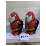 2 BUD MAN SALT/PEPPER SHAKER