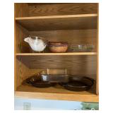 GLASS BAKING PANS, WOOD SALAD BOWLS INCLUDING