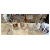 10 PLUS BEER GLASSES & 2 PEPSI