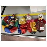 CLOWN Dï¿½COR LOT PORCELAIN WITH PARACHUTE