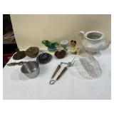 LAMP PARTS, COPPER CANDLE HOLDER, ETC.
