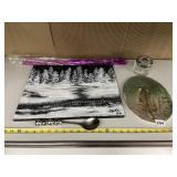 ORIGINAL ARTWORK, SERVING SPOON, PINK FIREWORK