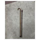 2 WOODEN CANES