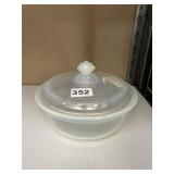 OPALESCENT BAKING DISH WITH LID