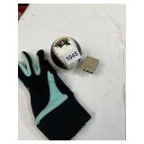 BASEBALL, BELT BUCKLE, 1 LEFT GLOVE