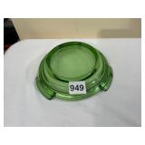 GREEN DEPRESSION COFFEE POT STAND/TRIVET