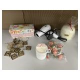 HAIR DRYER, SHOWER CURTAIN HOOKS