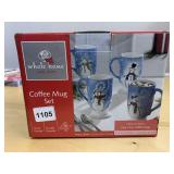 WHOLE HOME HOLIDAY COFFEE MUG SET NIB