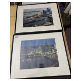2 PITTSBURGH CITY PRINTS 21.5" X 16.5" ONE DAY