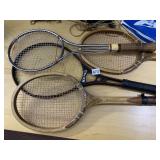 SEIKO, ROYAL, TENNIS RACKETS AND A COVER