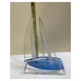 ACRYLIC 11-INCH-HIGH SAILBOAT