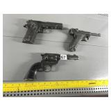 3 ALUMINUM HANDGUN REPLICAS