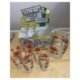 VINTAGE 7 PIECE REFRESHMENT SET IN ORIGINAL