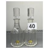 CRYSTAL CRUET SET MADE IN WESTERN GERMANY