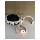 PILLBOX AND TWO OTHER HATS