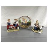 2 LARGE DENIM DAYS SCULPTURE AND COLLECTORS PLATE