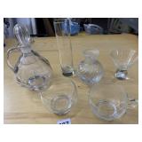 VARIOUS GLASSWARE, DECANTER, ETC.