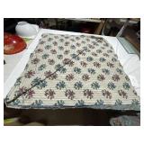 2 PC. UPHL. FABRIC FLORAL DESIGN (1) 108 X 100 -