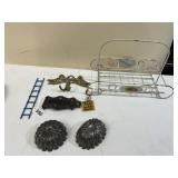 WALL HOOK, JELLO MOLDS, TIN LADDER, ETC.