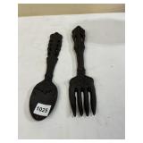 CAST IRON SPOON & FORK WALL HANGING