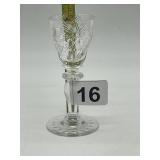 HAWKS CUT GLASS CORDIAL GLASS