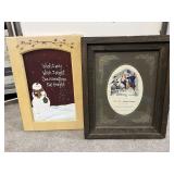 CHRISTMAS WALL HANGING, PICTURE FRAME