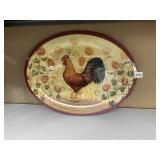 22" MELAMINE ROOSTER PLATTER