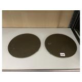 TWO METAL STANDS 11 INCH DIAMETER
