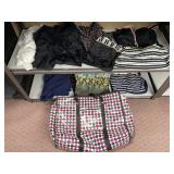 TOTE BAG AND SIZE 10 BATHING SUITS , SIZE 12